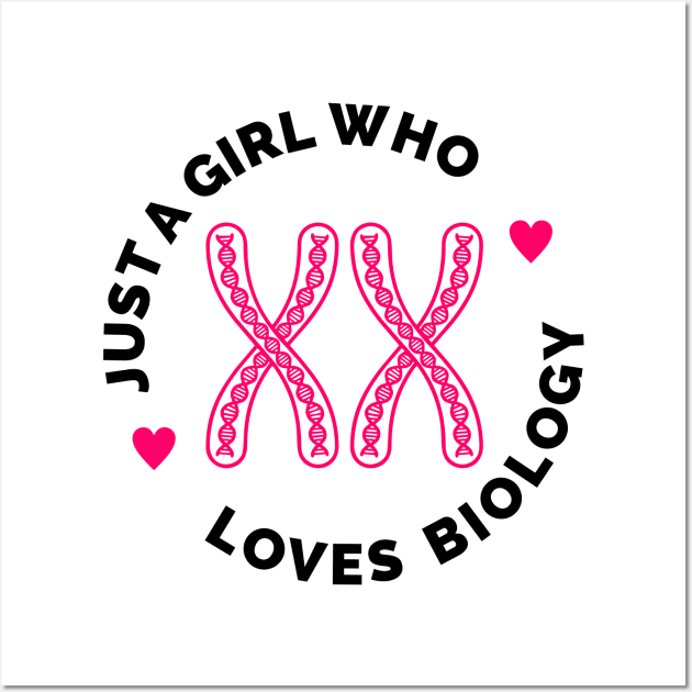 Just a Girl who loves Biology Wall Art by cecatto1994